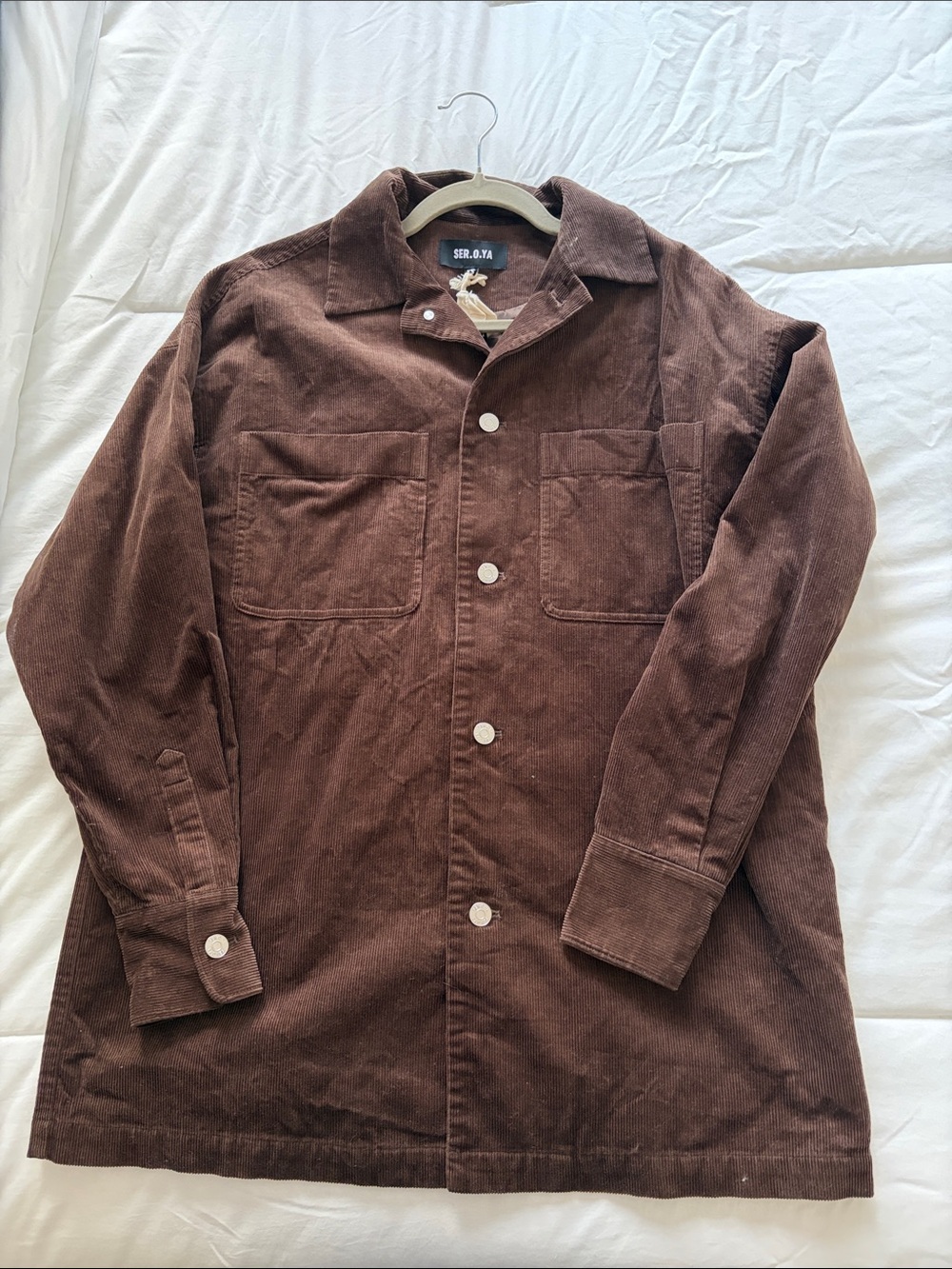 Sero Viva Women's Brown Corduroy Shirt Jacket
